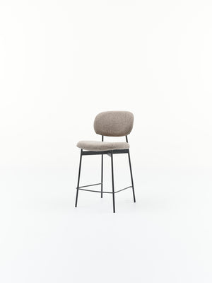 HelloChair HC51 Fedja barkruk San Remo Light Grey vierpoot zwart