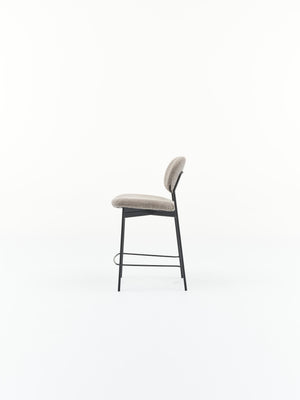 HelloChair HC51 Fedja barkruk San Remo Light Grey vierpoot zwart