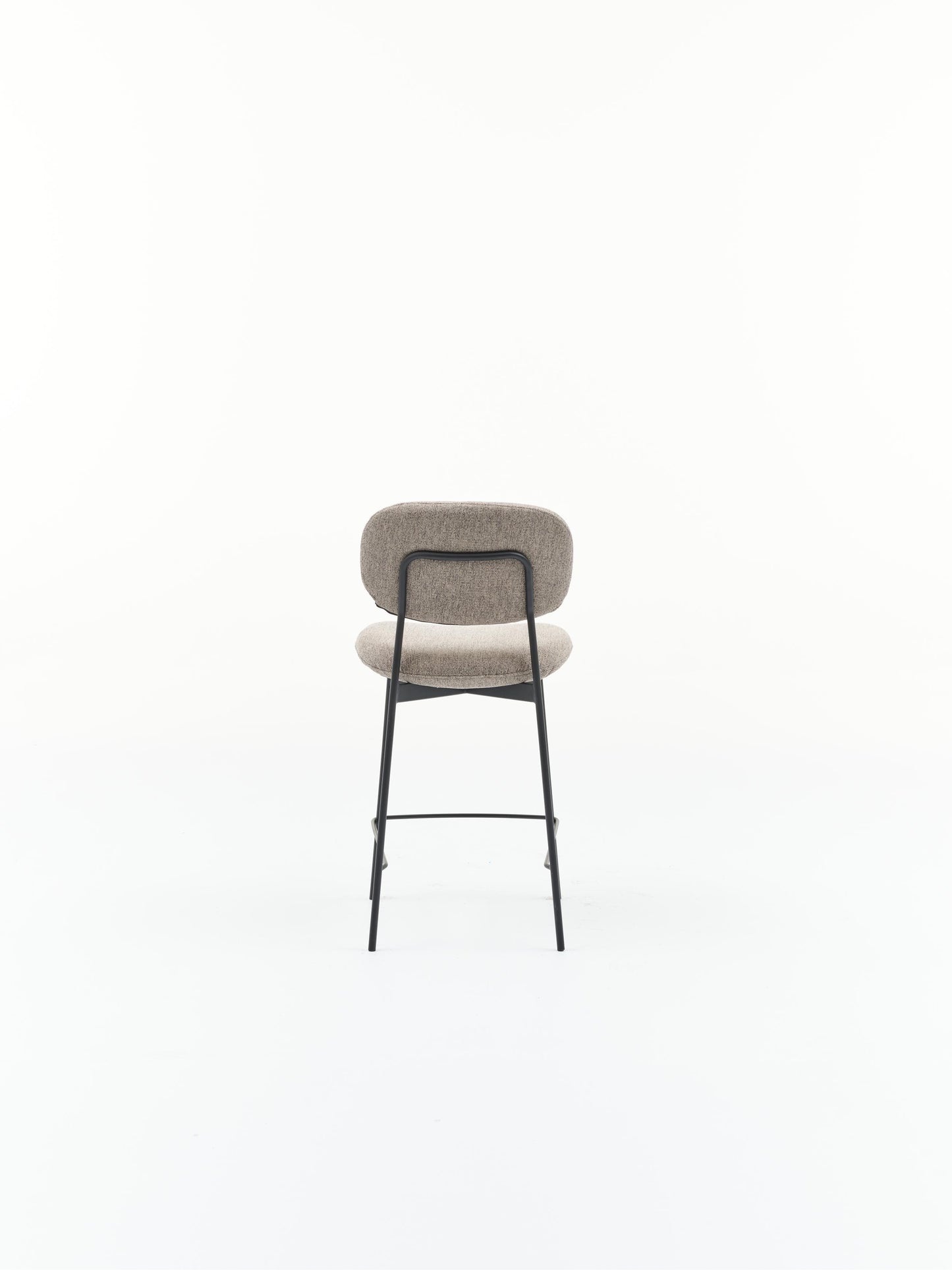 HelloChair HC51 Fedja barkruk San Remo Light Grey vierpoot zwart