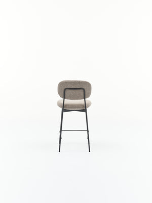 HelloChair HC51 Fedja barkruk San Remo Light Grey vierpoot zwart
