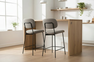 HelloChair HC51 Fedja barkruk San Remo Naturel vierpoot zwart