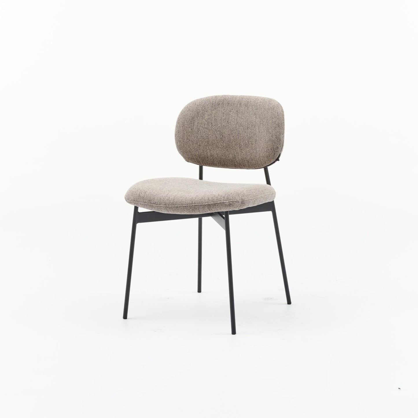 HelloChair HC33 Fedja eetkamerstoel San Remo Light Grey vierpoot zwart