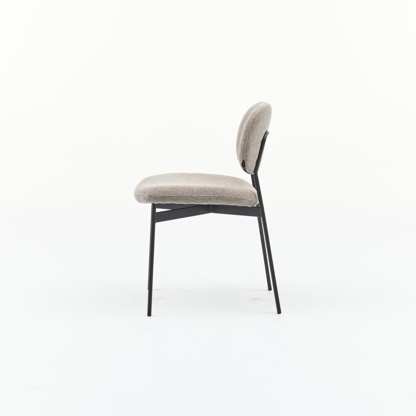 HelloChair HC33 Fedja eetkamerstoel San Remo Light Grey vierpoot zwart