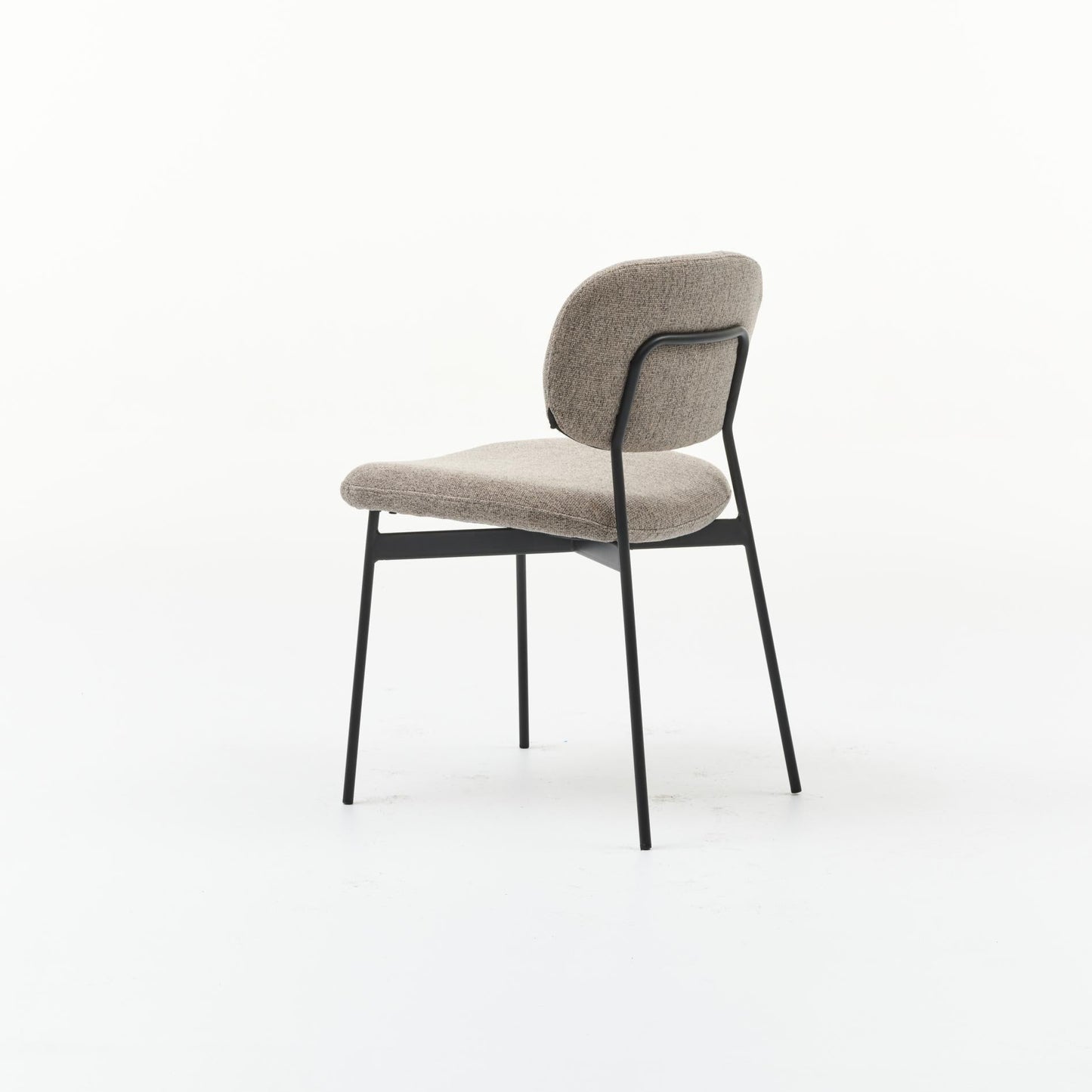HelloChair HC33 Fedja eetkamerstoel San Remo Light Grey vierpoot zwart