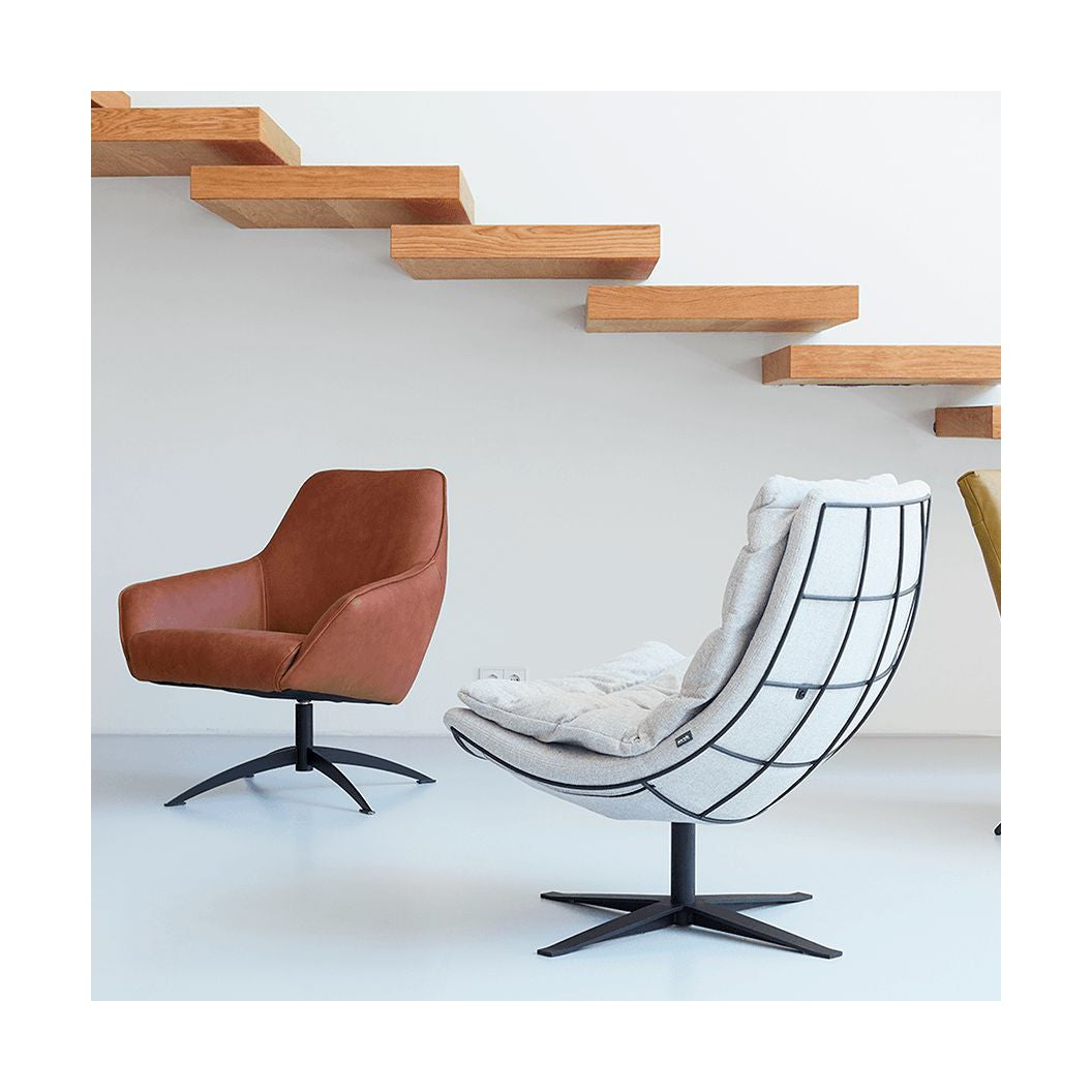 Dyyk Julius Fauteuil Silent Mustard draaibaar zwart
