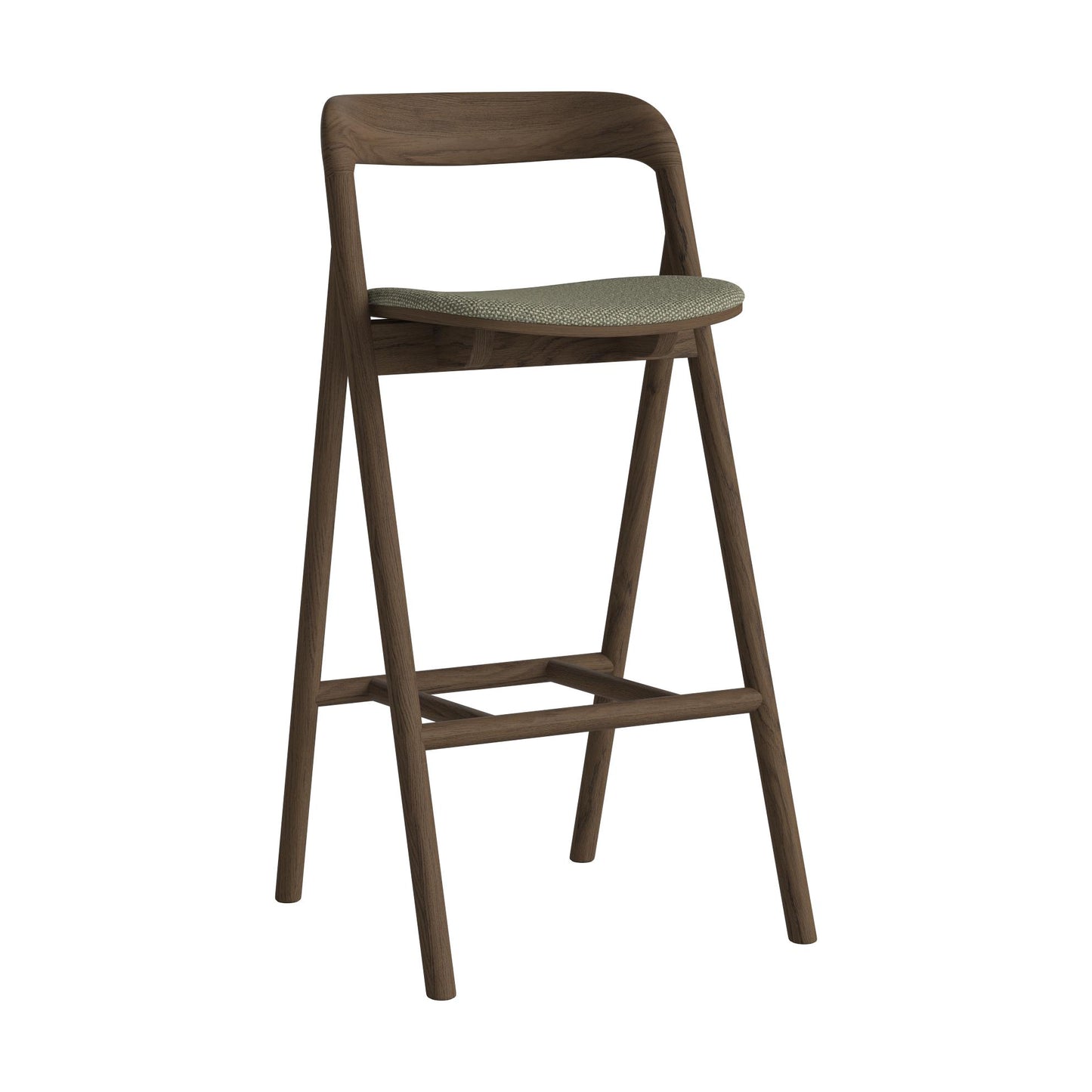 Bolia Fenri barkruk H65 Monza Green donker geolied eiken