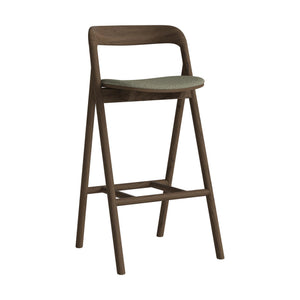 Bolia Fenri barkruk H65 Monza Green donker geolied eiken