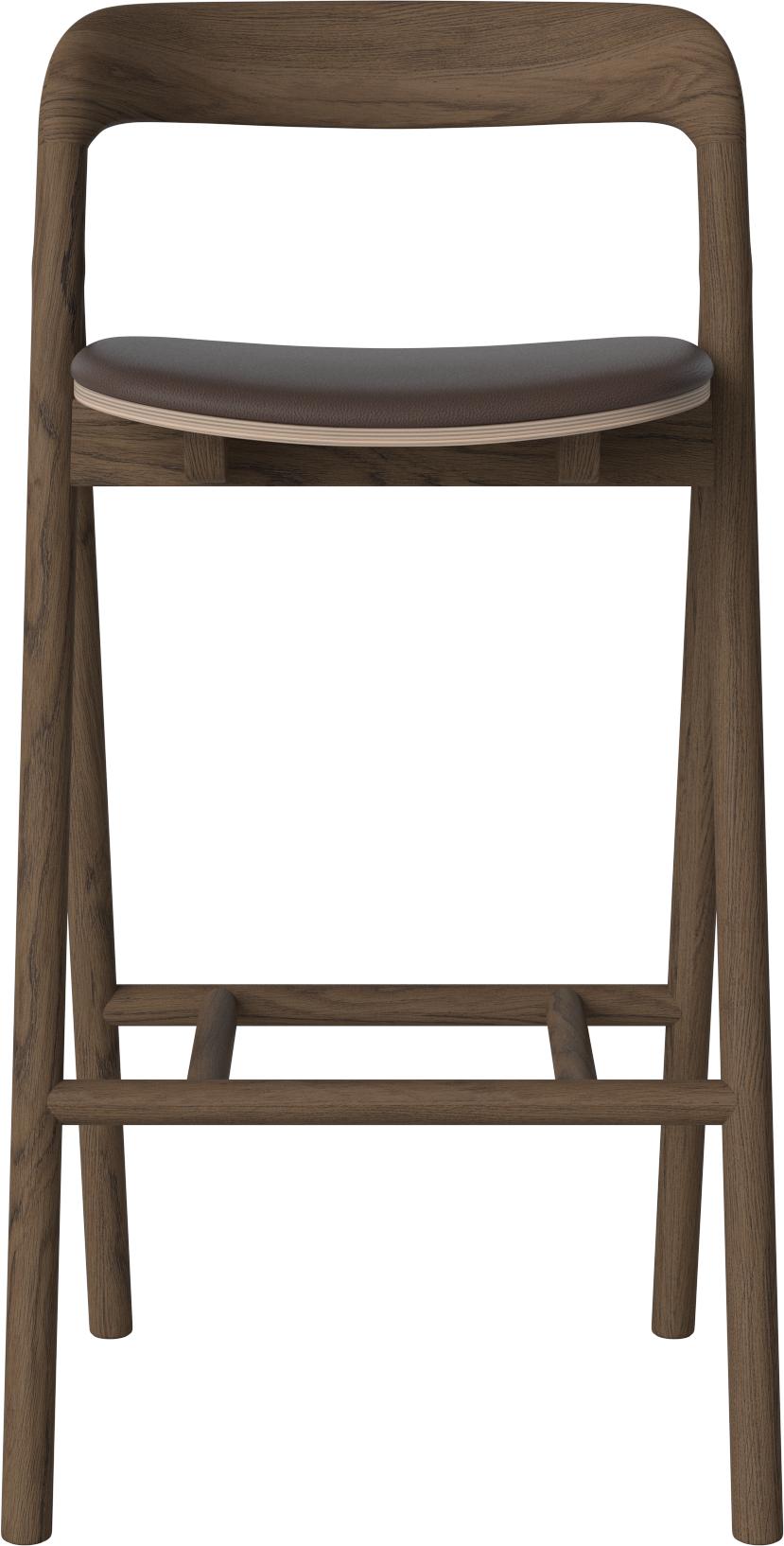Bolia Fenri barkruk H65 Sydney Brown donker geolied eiken