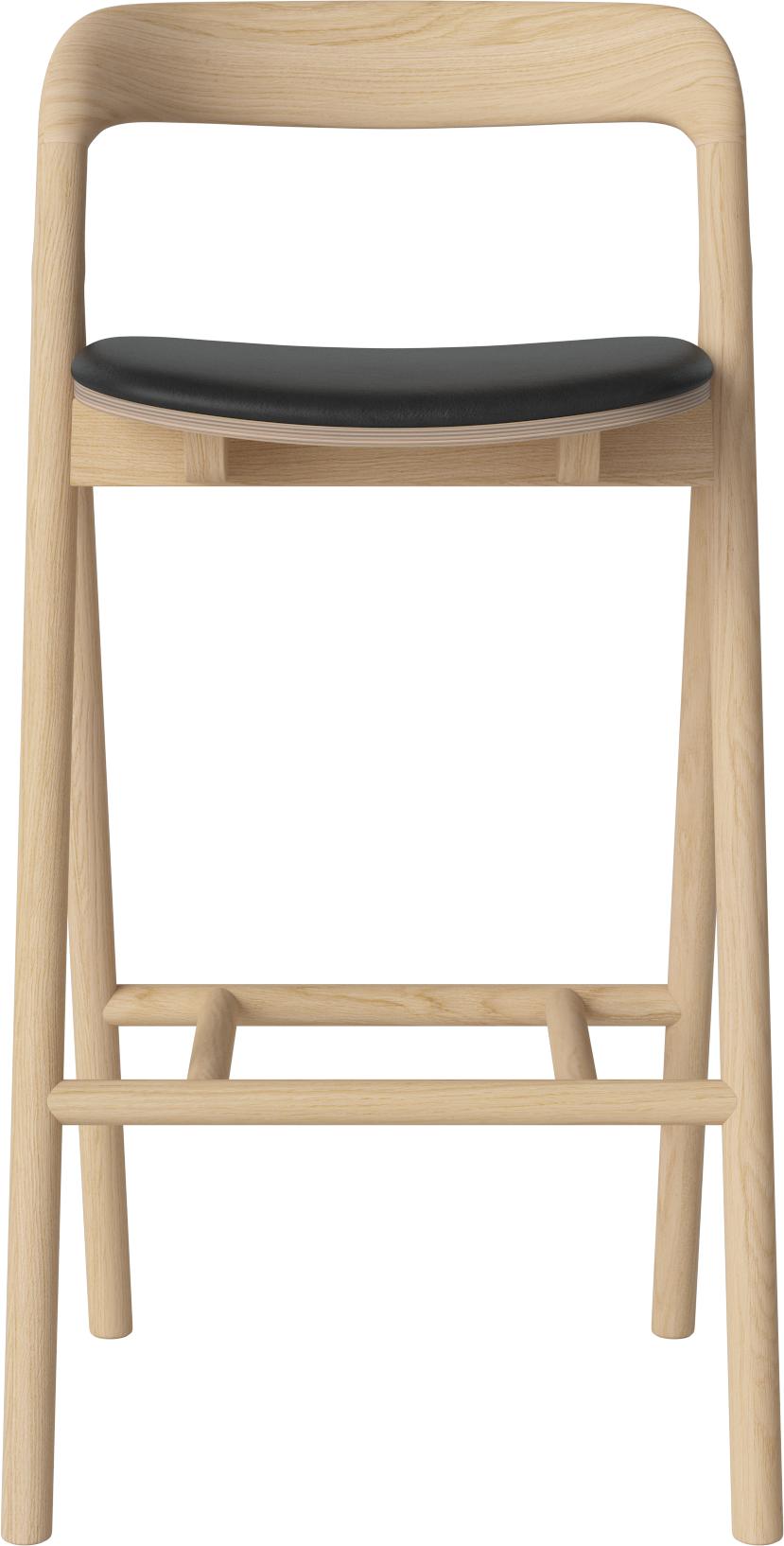 Bolia Fenri barkruk H75 Sydney Black wit geolied eiken
