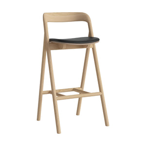 Bolia Fenri barkruk H75 Sydney Black wit geolied eiken