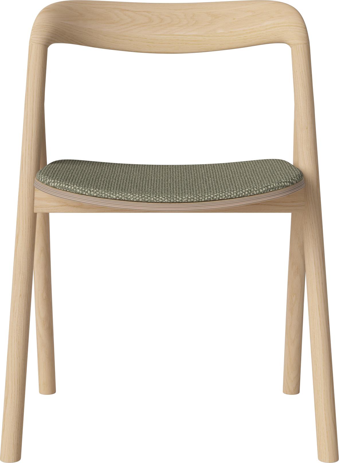 Bolia Fenri eetkamerstoel Monza Green wit geolied eiken
