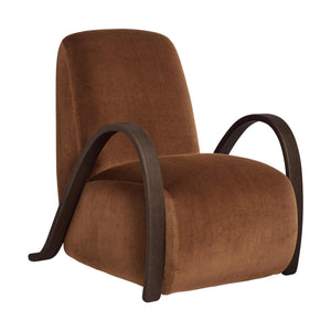 Ferm Living Buur fauteuil Devoré Velvet Rust