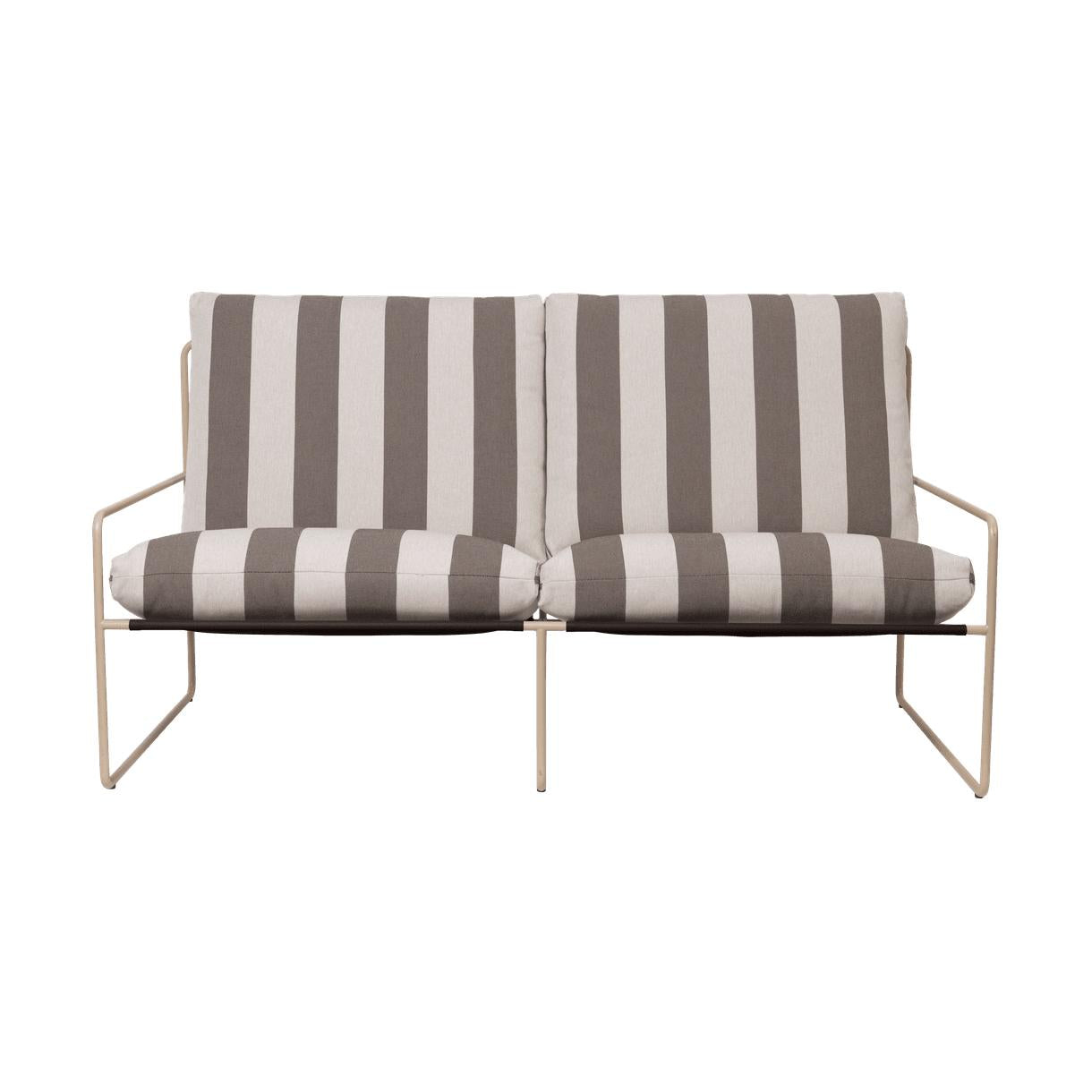 Ferm Living Desert 2-zits tuinbank Cashmere/Chocolate
