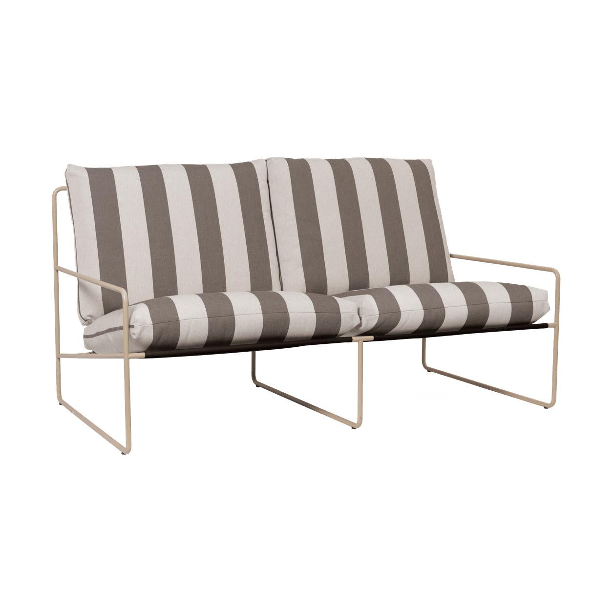 Ferm Living Desert 2-zits tuinbank Cashmere/Chocolate