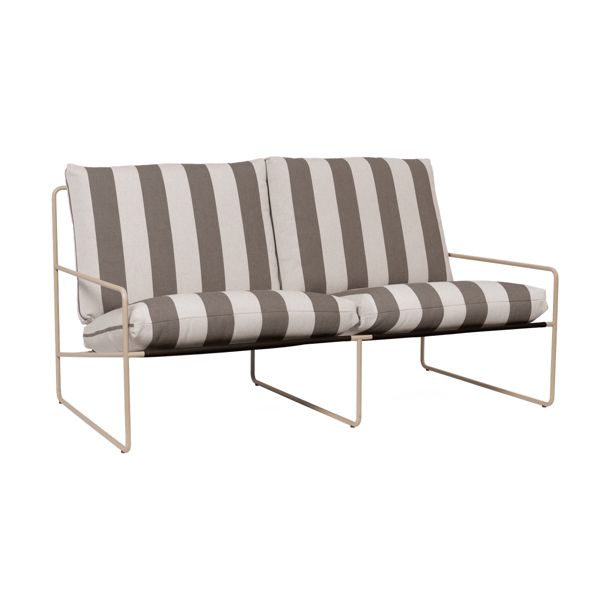 Ferm Living Desert 2-zits tuinbank Cashmere/Chocolate