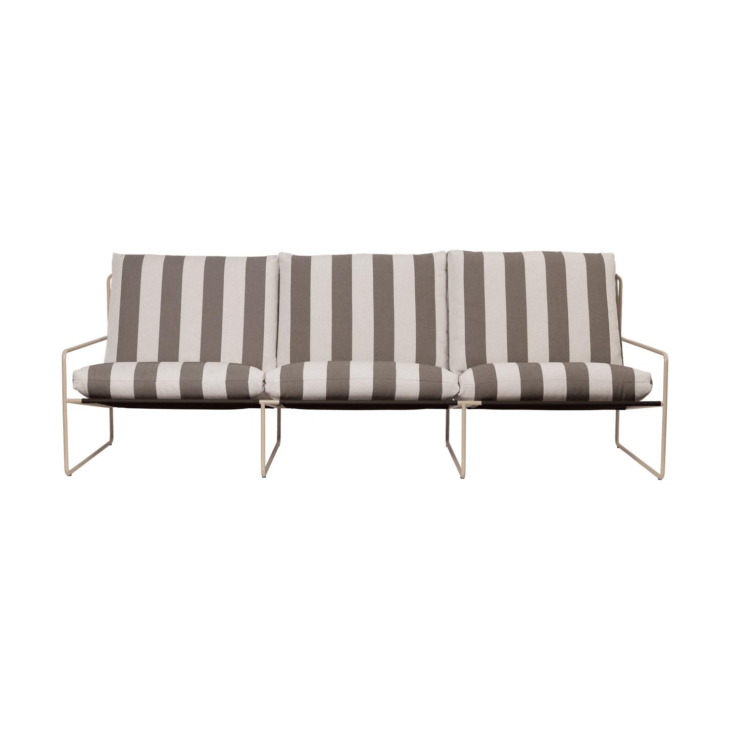 Ferm Living Desert 3-zits tuinbank Cashmere/Chocolate