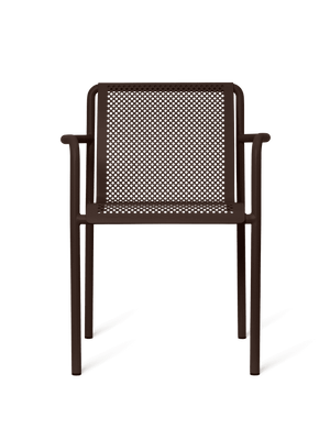 Ferm Living Dapple tuinstoel met armleuning Dark Chocolate