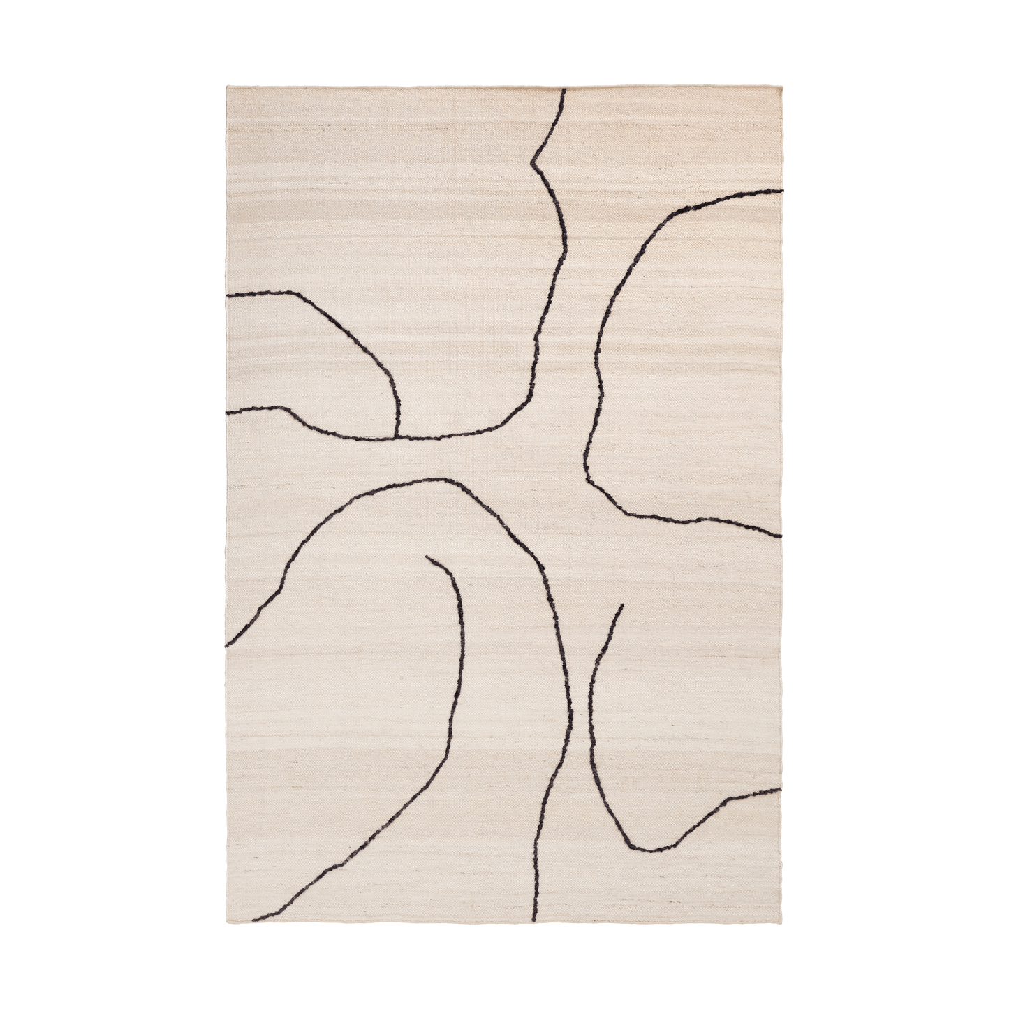 Ferm Living Gesso vloerkleed 170x240 cm Off-white/Dark fig