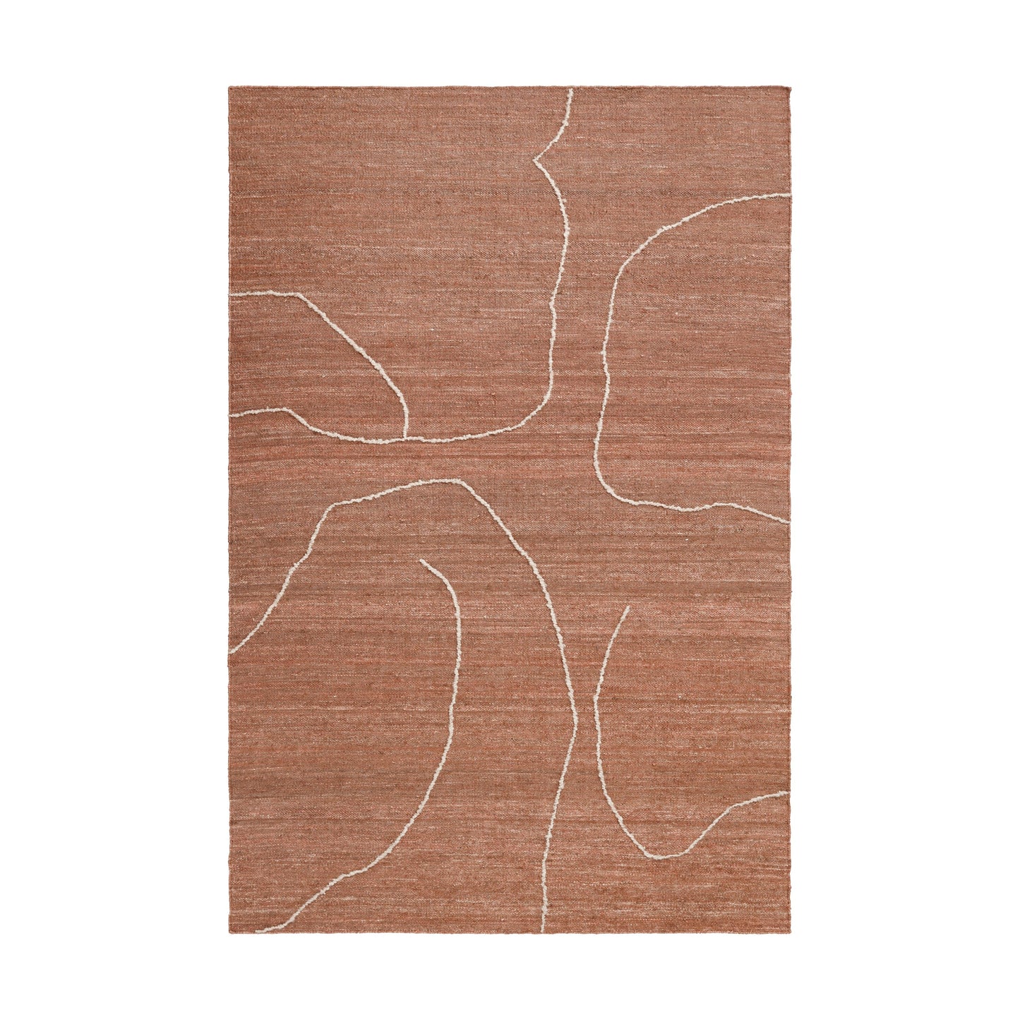 Ferm Living Gesso Jute vloerkleed 170x240 cm Terracotta/Off-white