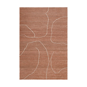Ferm Living Gesso Jute vloerkleed 170x240 cm Terracotta/Off-white