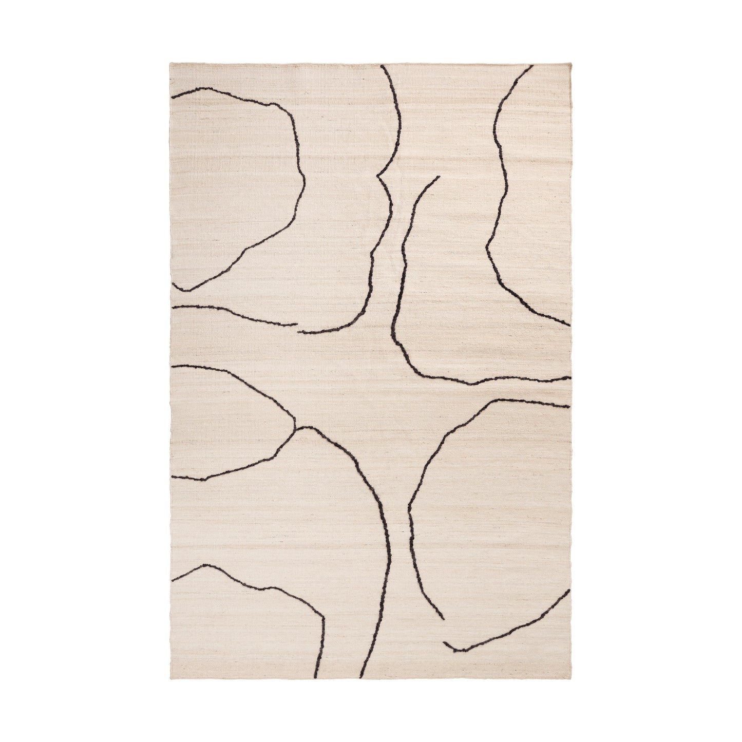 Ferm Living Gesso vloerkleed 200x300 cm Off-white/Dark fig