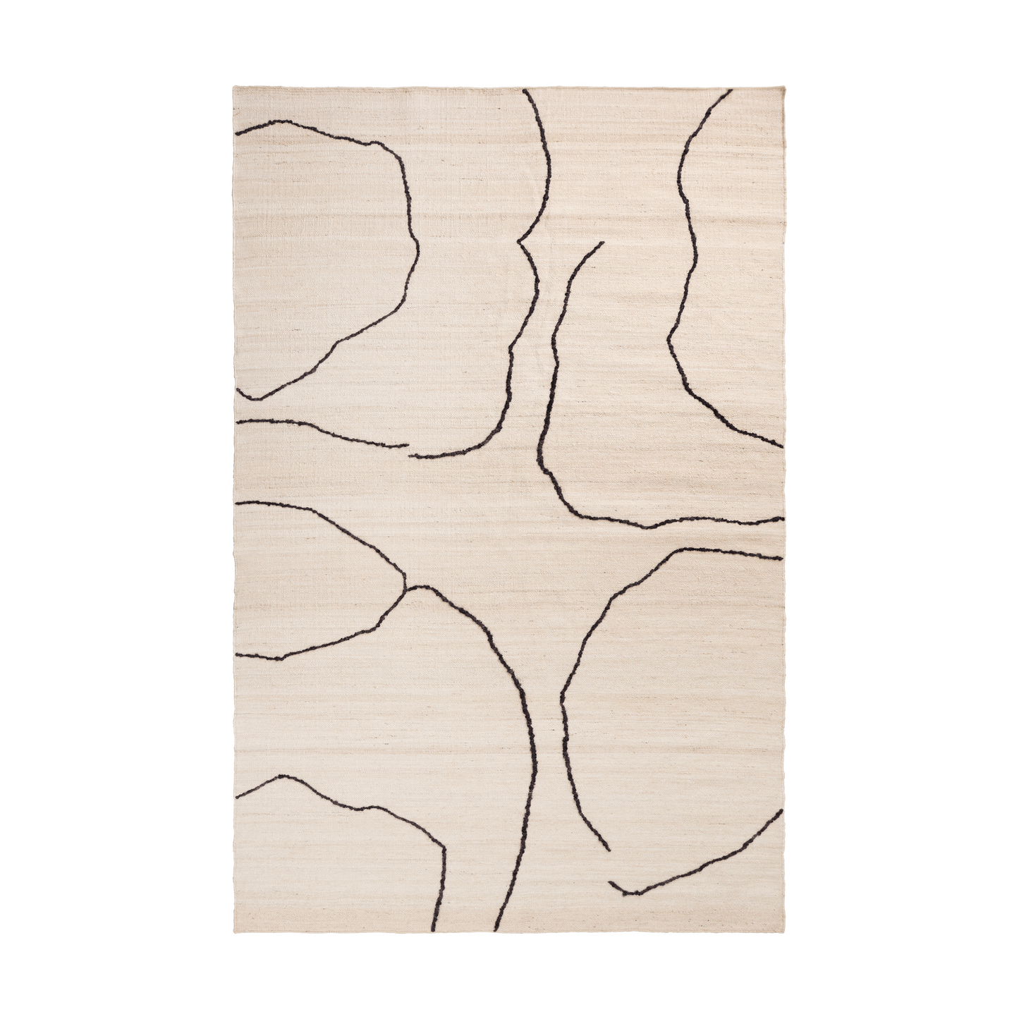 Ferm Living Gesso vloerkleed 200x300 cm Off-white/Dark fig