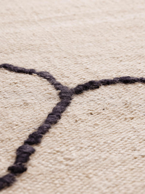Ferm Living Gesso Jute vloerkleed 170x240 cm Off-white/Dark Fig