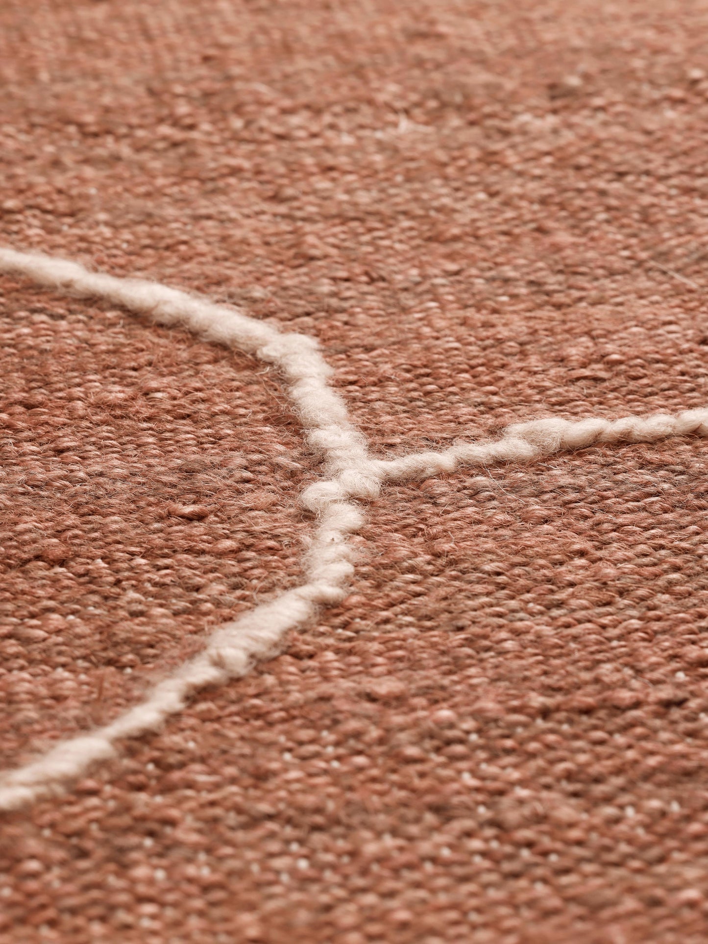 Ferm Living Gesso Jute vloerkleed 170x240 cm Terracotta/Off-white
