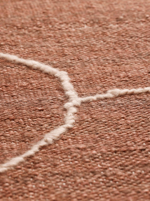 Ferm Living Gesso Jute vloerkleed 170x240 cm Terracotta/Off-white
