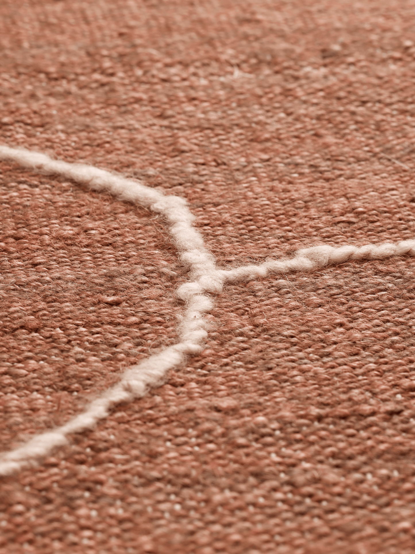 Ferm Living Gesso Jute vloerkleed 170x240 cm Terracotta/Off-white
