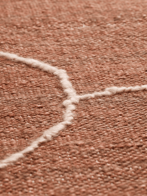 Ferm Living Gesso Jute vloerkleed 170x240 cm Terracotta/Off-white