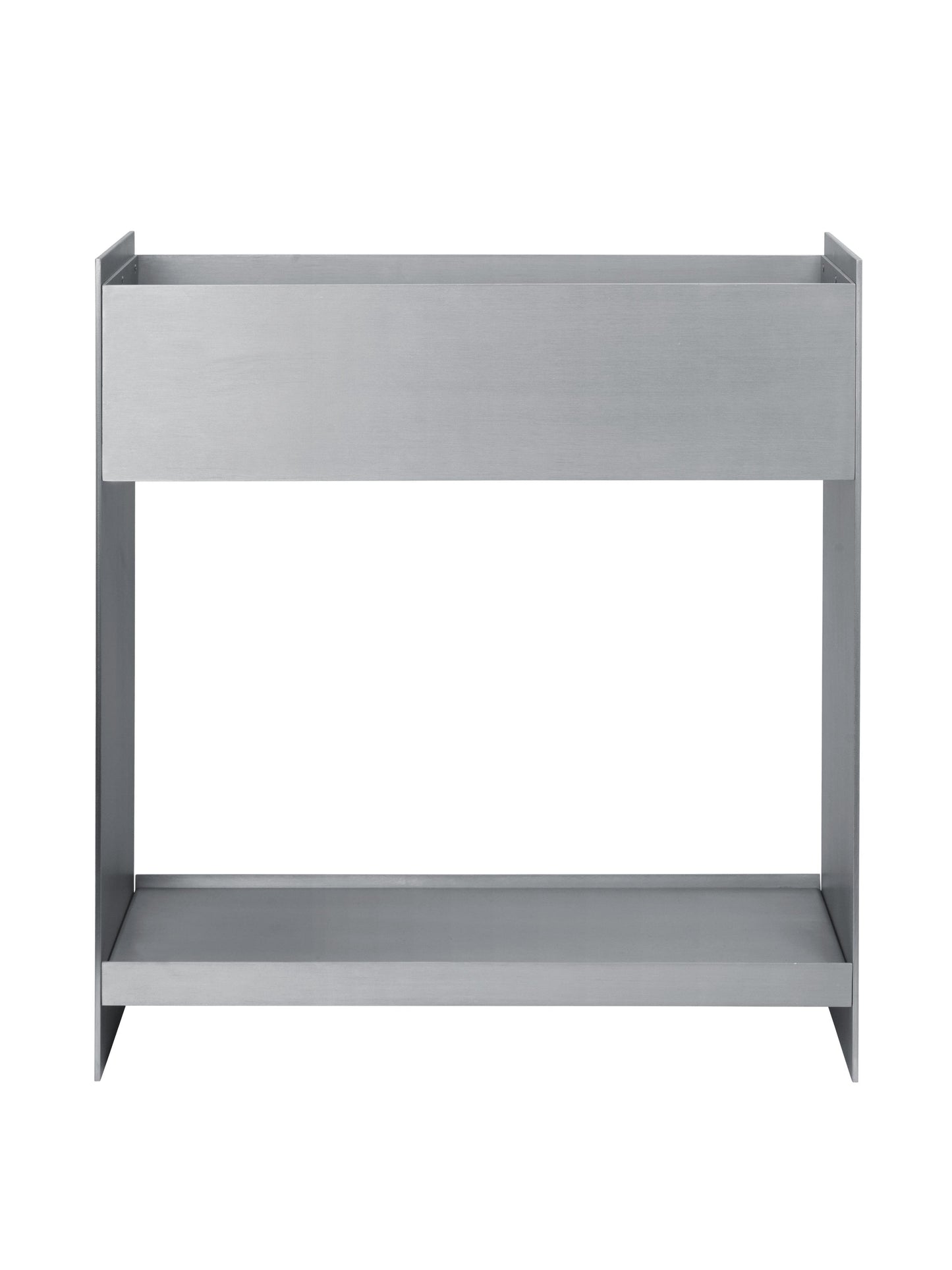 Ferm Living Lager plantenbak met plank Aluminium