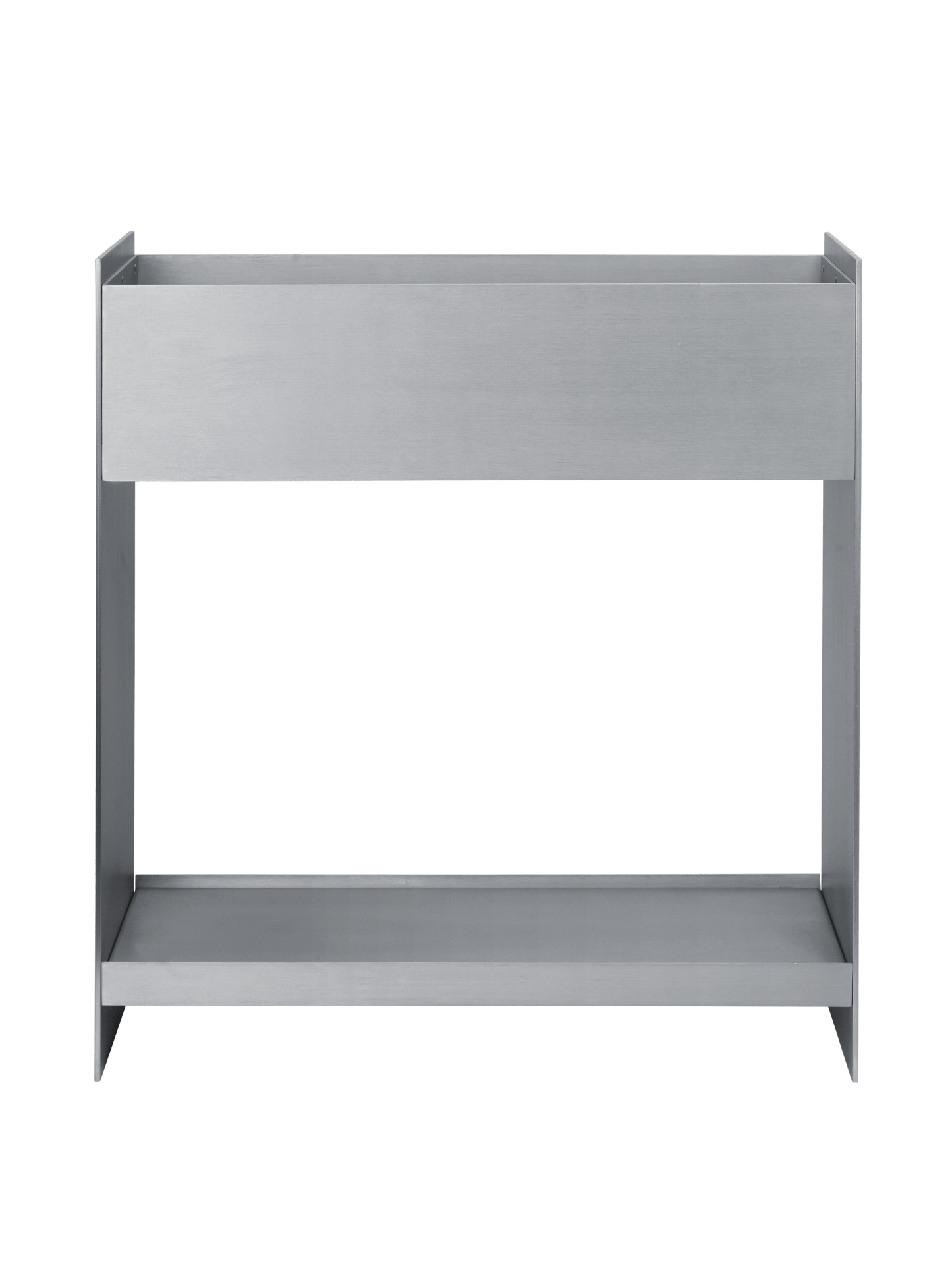 Ferm Living Lager plantenbak met plank Aluminium