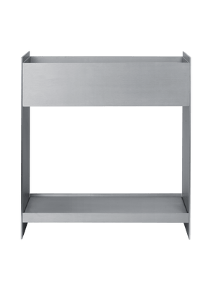 Ferm Living Lager plantenbak met plank Aluminium
