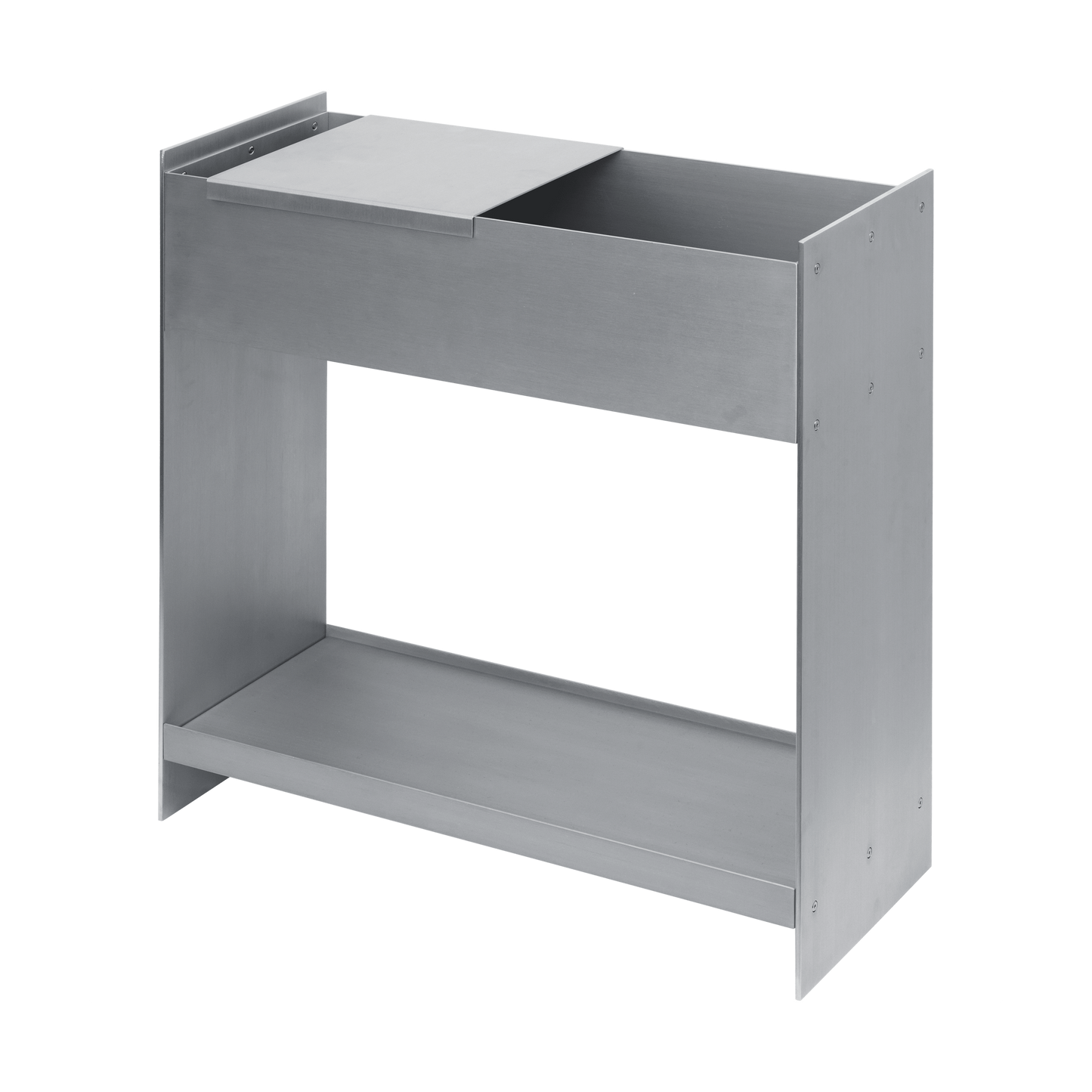 Ferm Living Lager plantenbak met plank Aluminium
