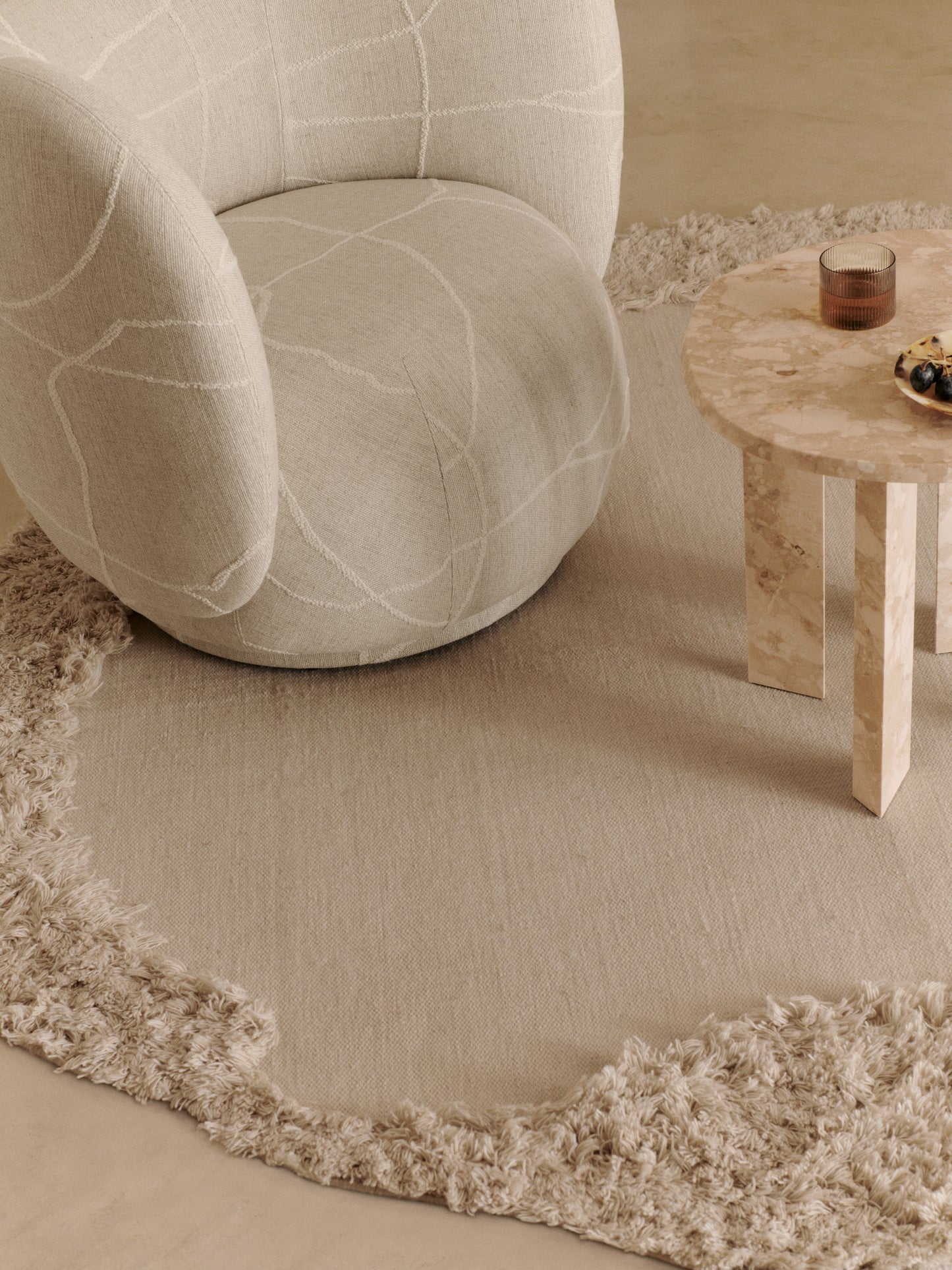 Ferm Living Norte vloerkleed 200x250 cm Naturel