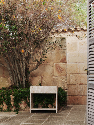 Ferm Living Stone Plant Box with shelf Zand