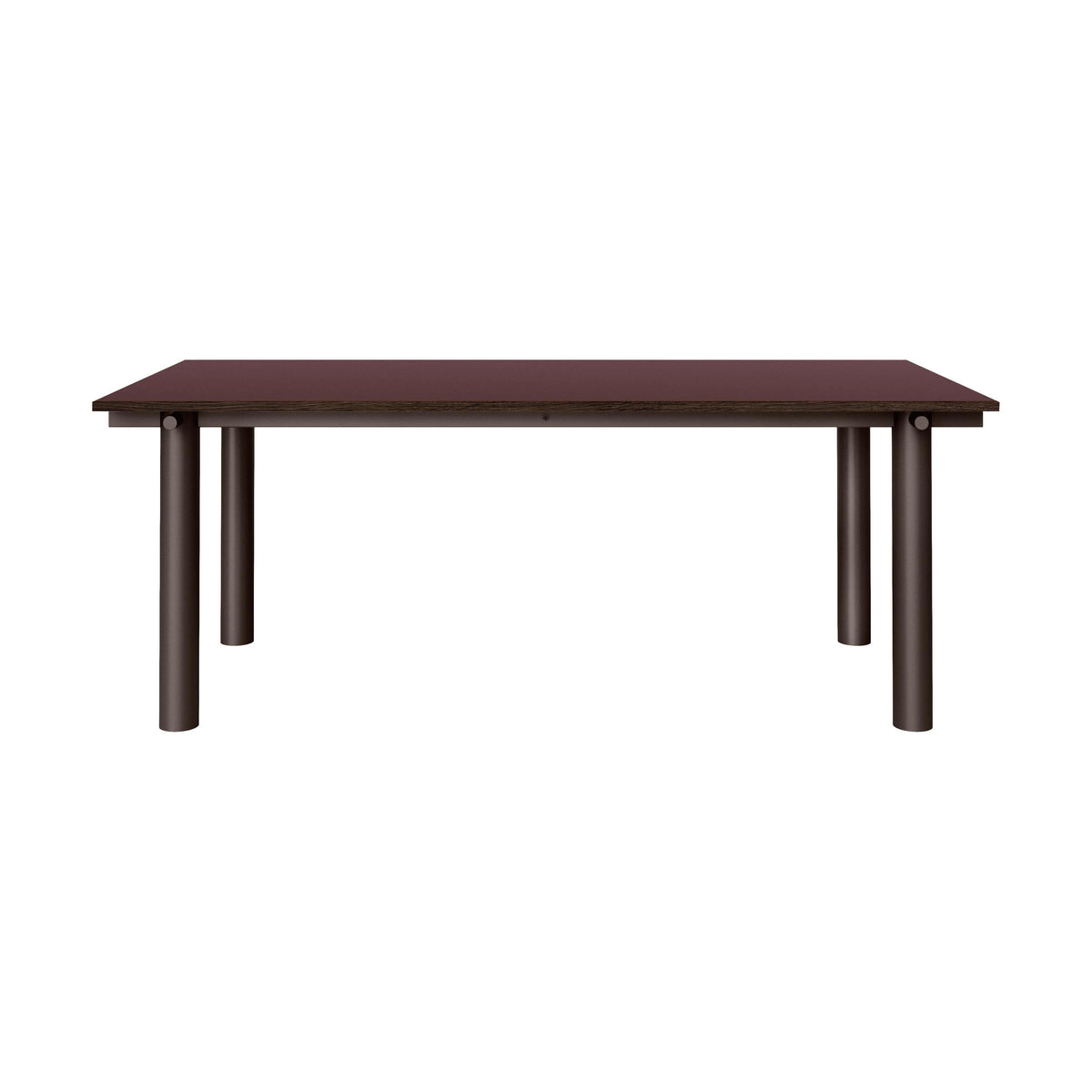 Ferm Living Atura eettafel 200x90 cm linoleum Burgundy/Dark Chocolate