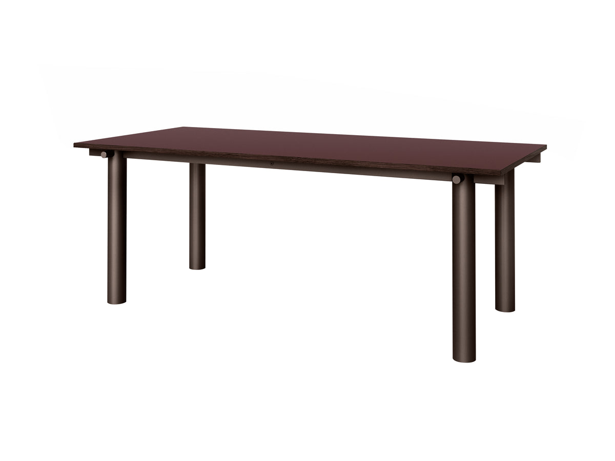 Ferm Living Atura eettafel 200x90 cm linoleum Burgundy/Dark Chocolate