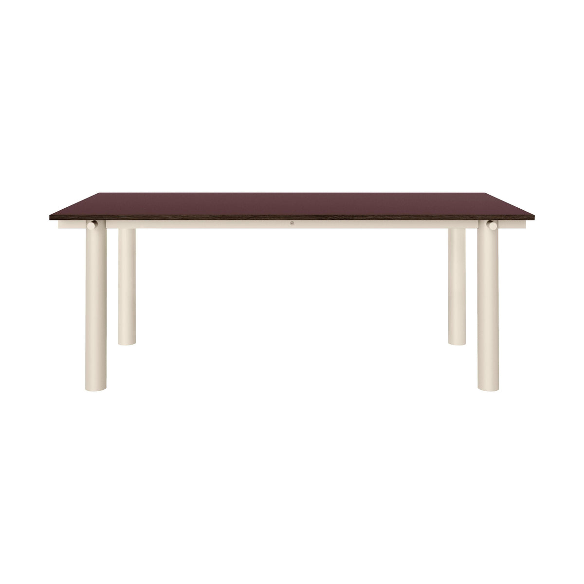 Ferm Living Atura eettafel 200x90 cm linoleum Burgundy/Light Cashmere