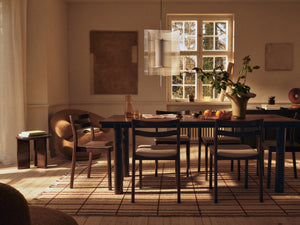 Ferm Living Atura eettafel 200x90 cm Dark Stained Oak/Dark Chocolate