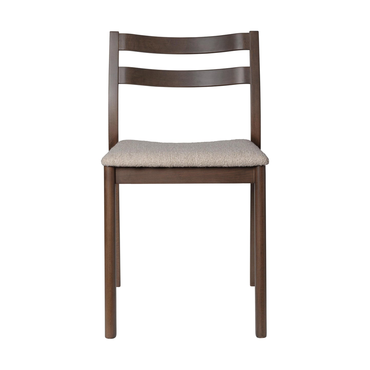 Ferm Living Boda eetkamerstoel Soft Bouclé Natural dark stained beech