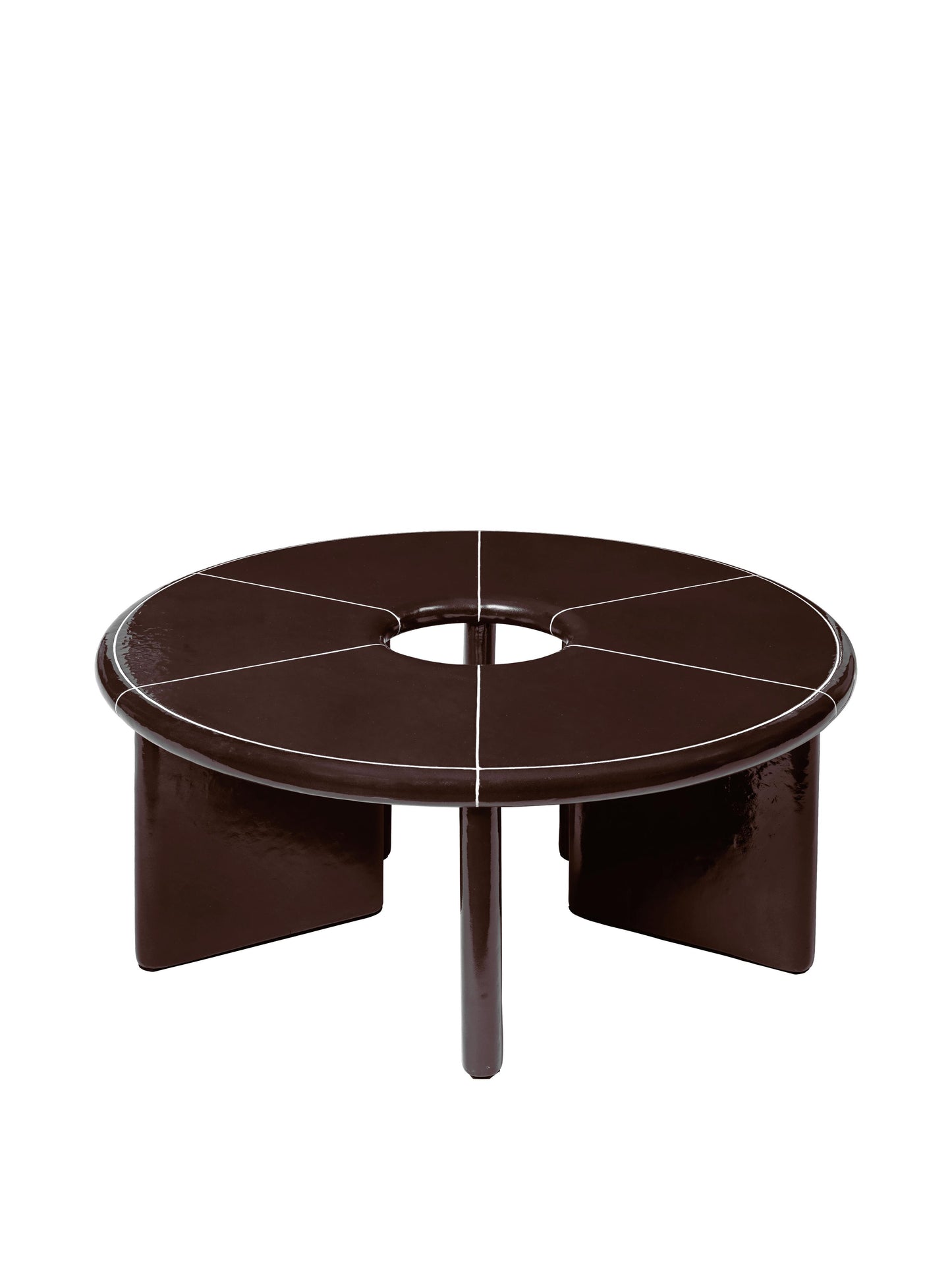 Ferm Living Deya salontafel Ø80 cm Chestnut Brown