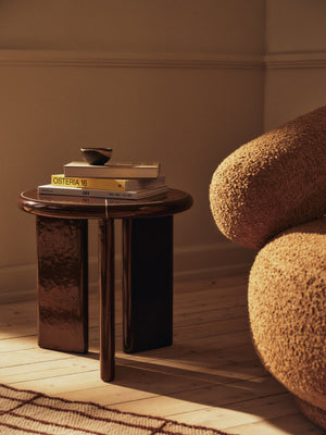 Ferm Living Deya bijzettafel Ø47 cm Chestnut Brown