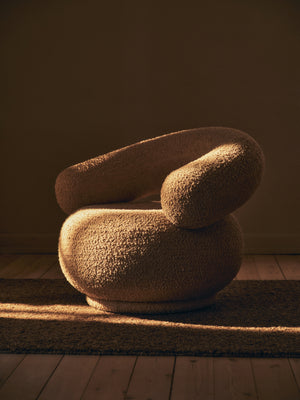 Ferm Living Orbo fauteuil Raw Bouclé Natural