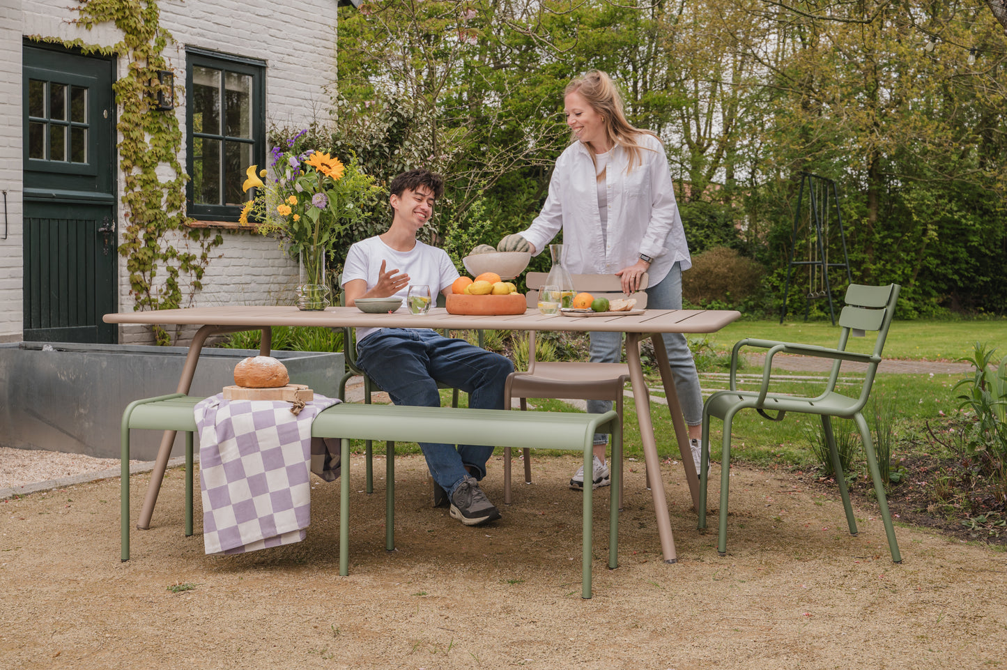 Fermob Luxembourg tuintafel L207 x B100 cm Beige Latte