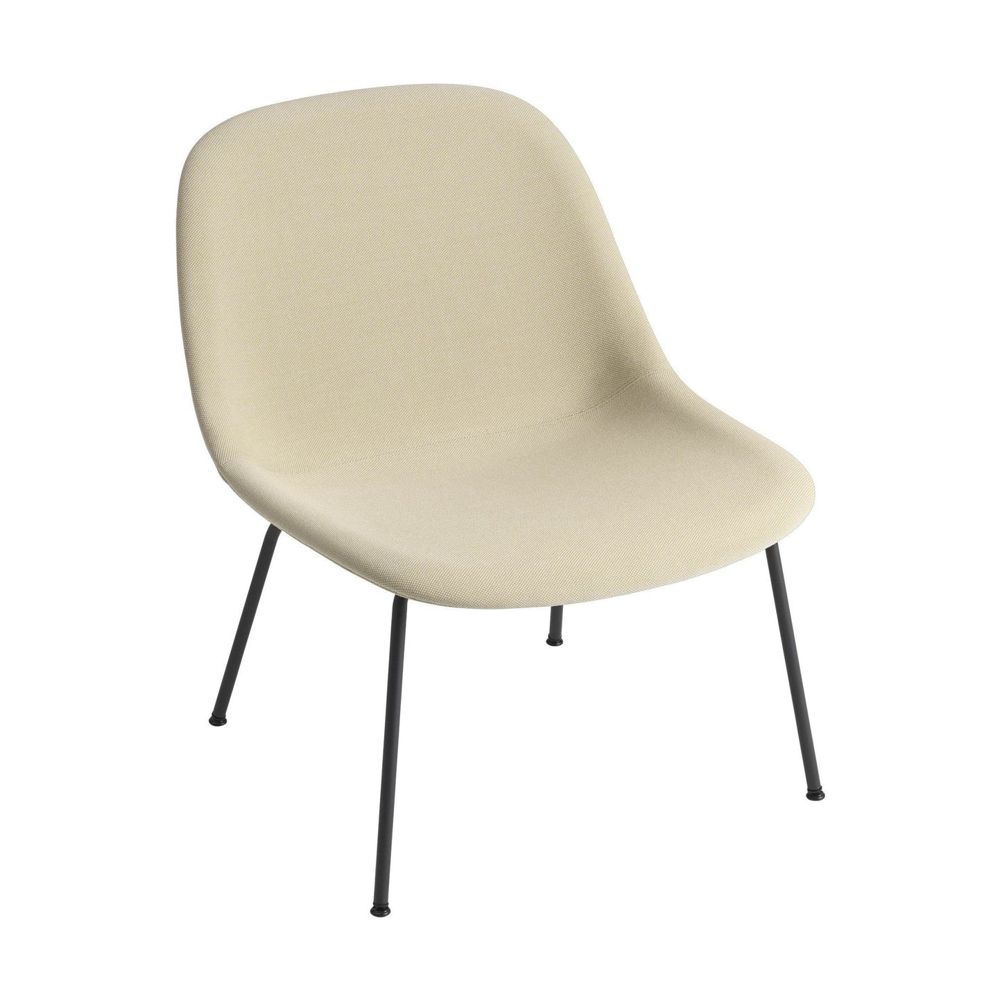 Muuto Fiber loungestoel gestoffeerd Steelcut Trio 236 vierpoot staal