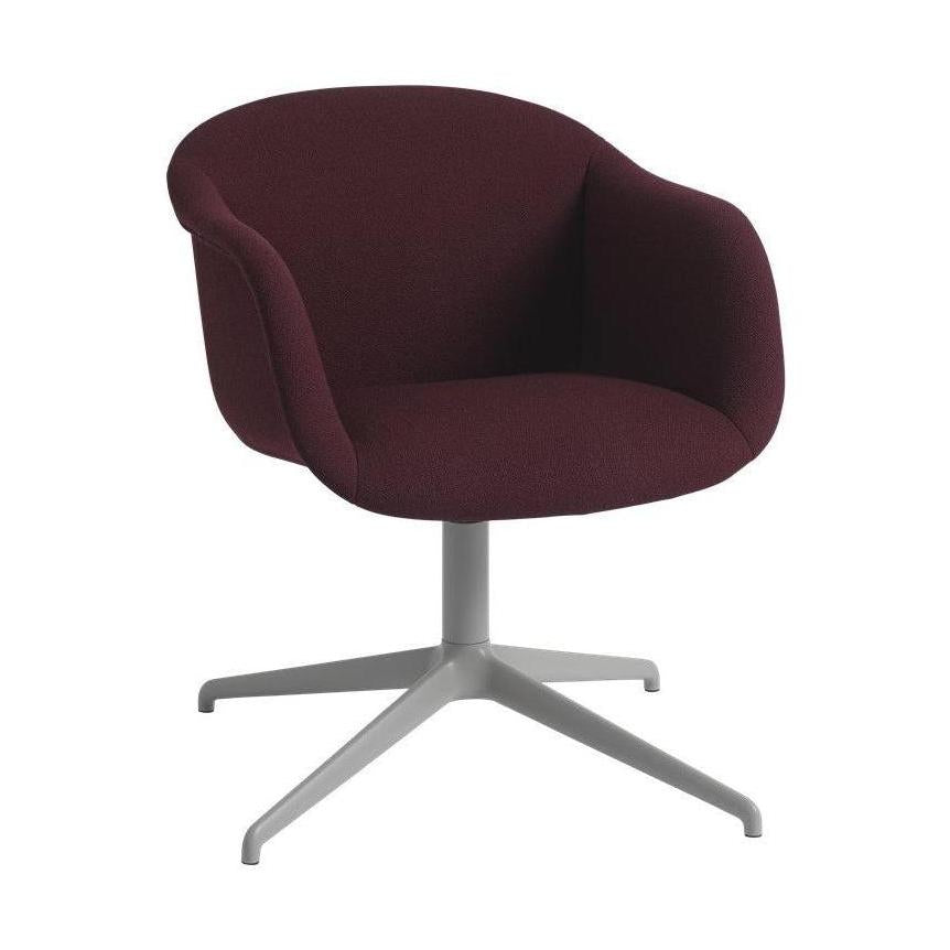 Muuto Fiber Soft eetkamerstoel gestoffeerd Vidar 693 swivel