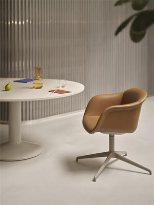 Muuto Midst eettafel rond Ø160 cm Grey Linoleum/Grey