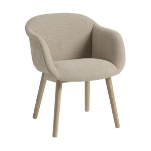 Muuto Fiber Soft eetkamerstoel gestoffeerd Ecriture 240 vierpoot eikenhout